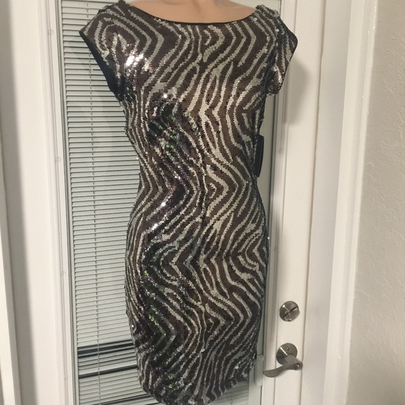 guess silver dress